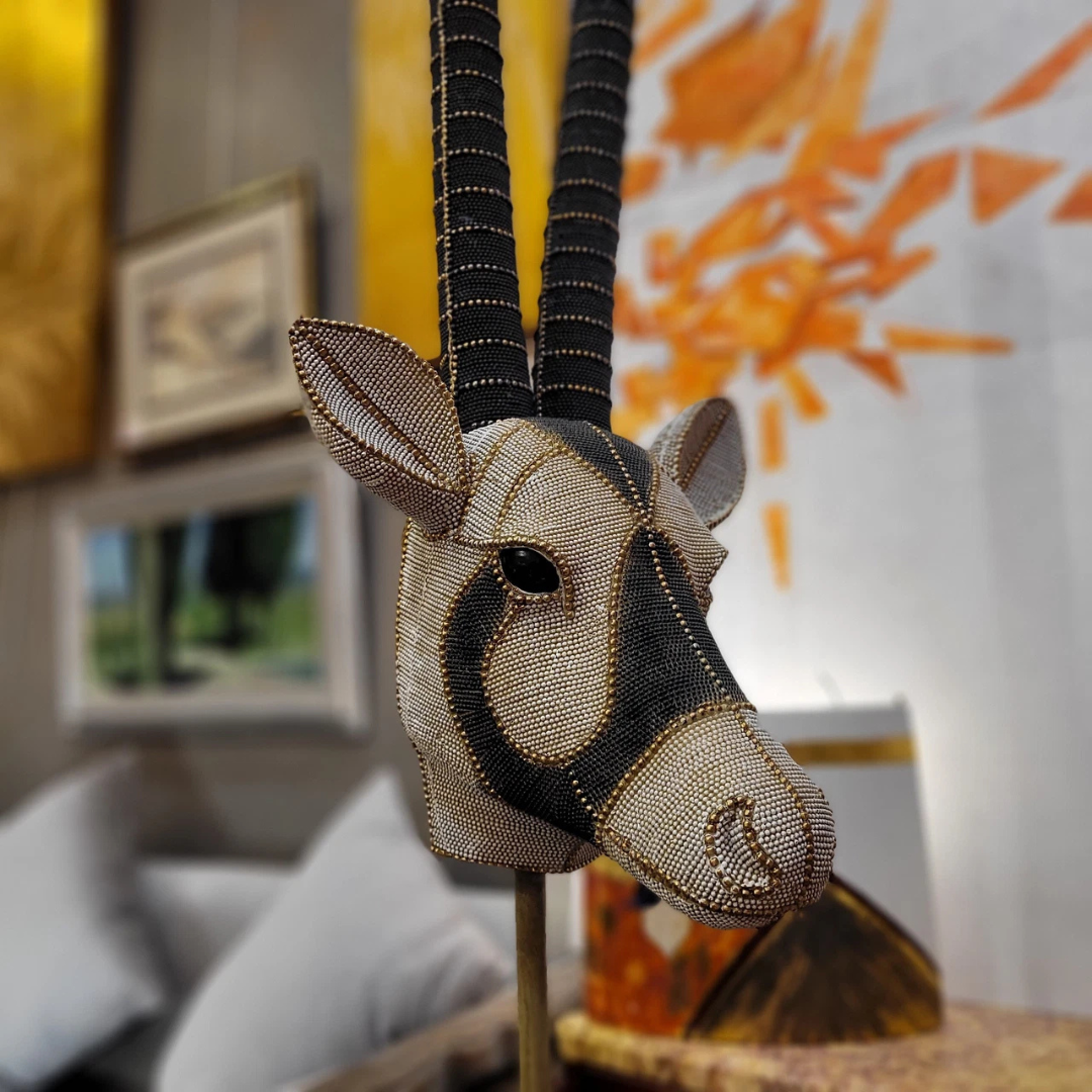 Sculpture “Antelope Head Pearls 79”