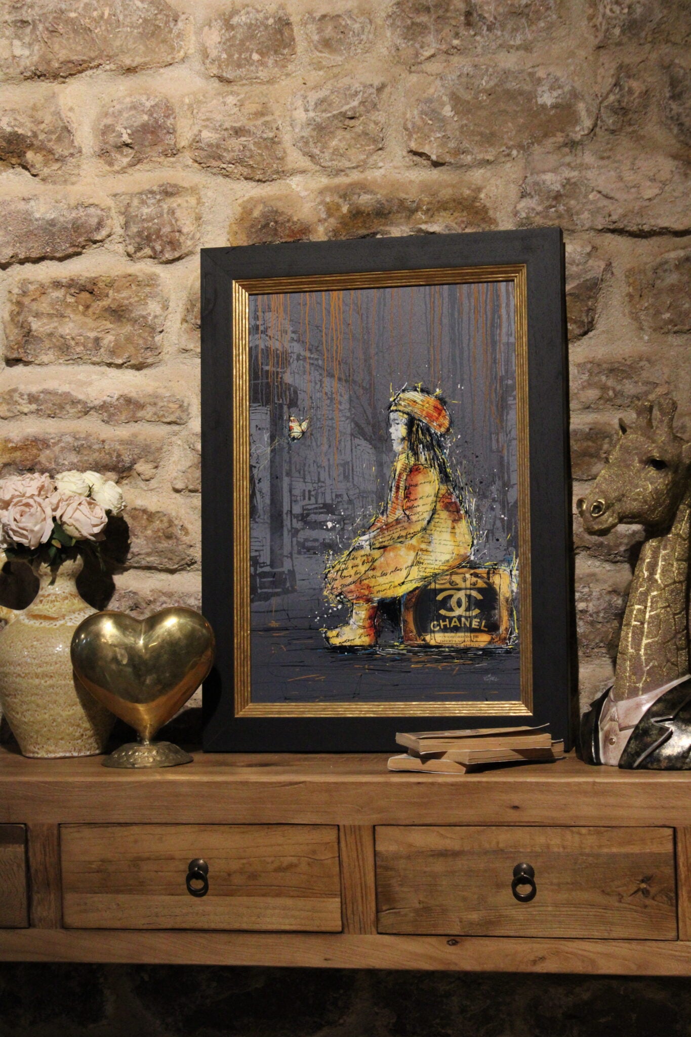 Tableau "La Petite Fille sur la Valise"