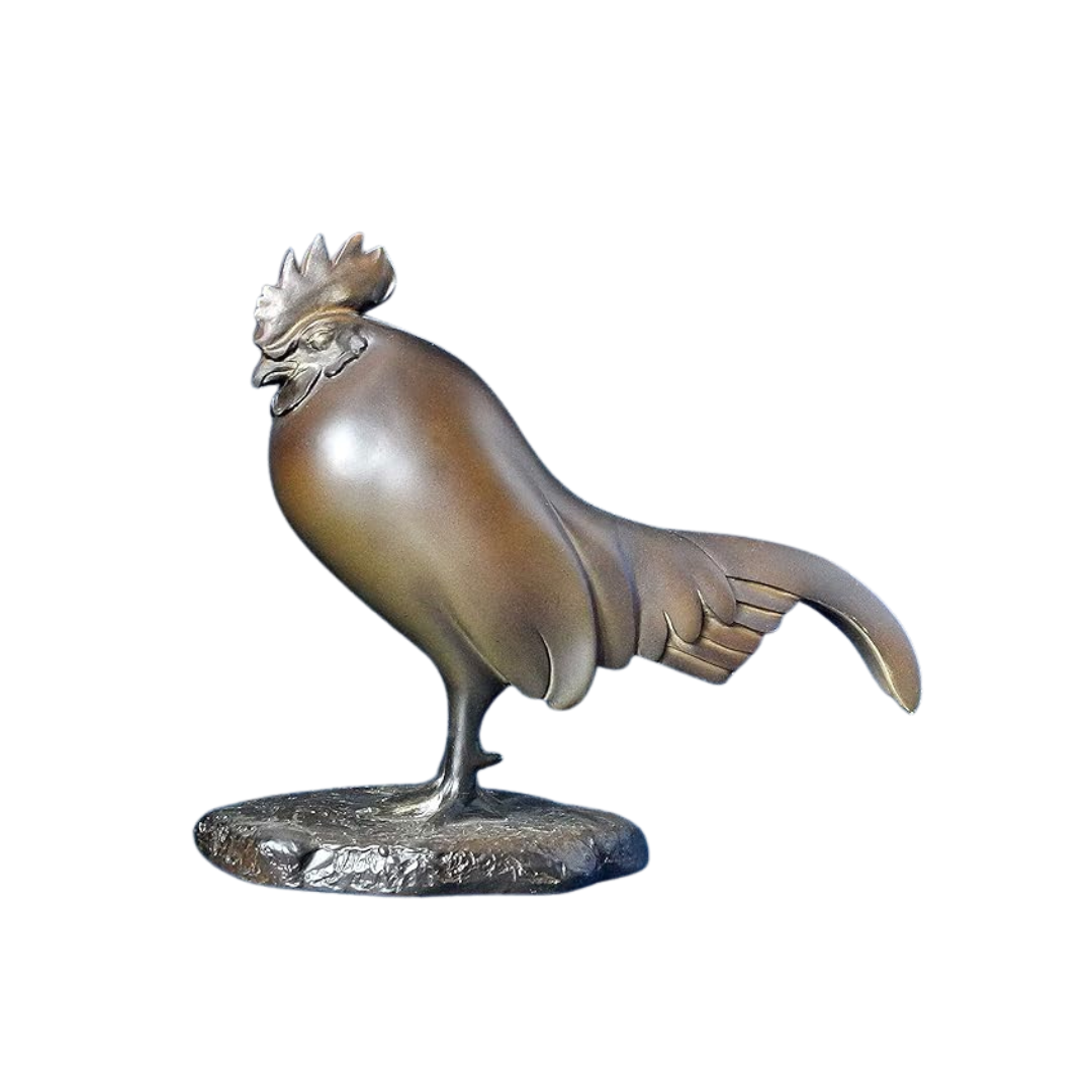 Sculpture Coq Dormant