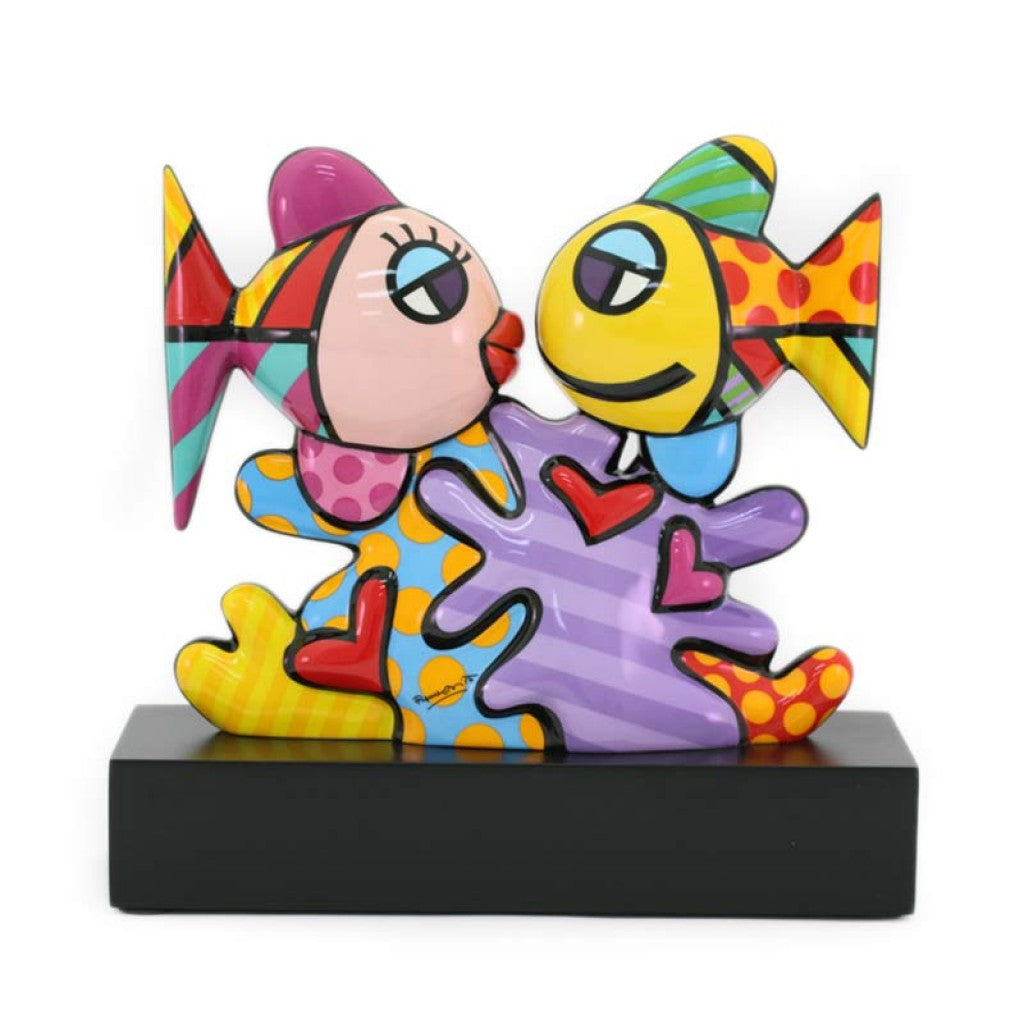 Statuette Poissons Romero Britto « Ocean Love »