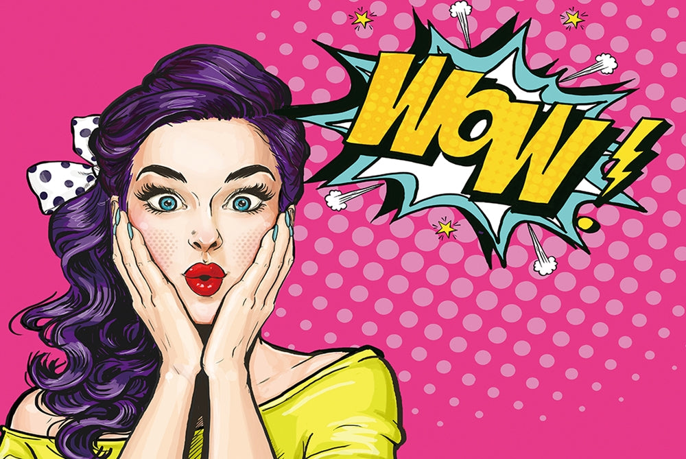 Tableau Plexiglas Pop Art "Pink Wow"