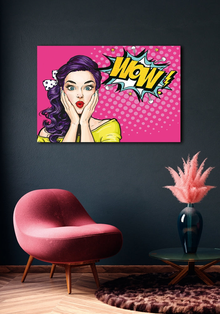 Tableau Plexiglas Pop Art "Pink Wow"