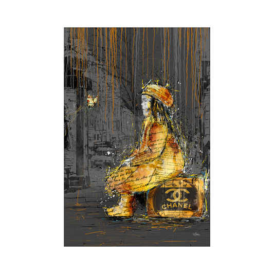 Tableau "La Petite Fille sur la Valise"