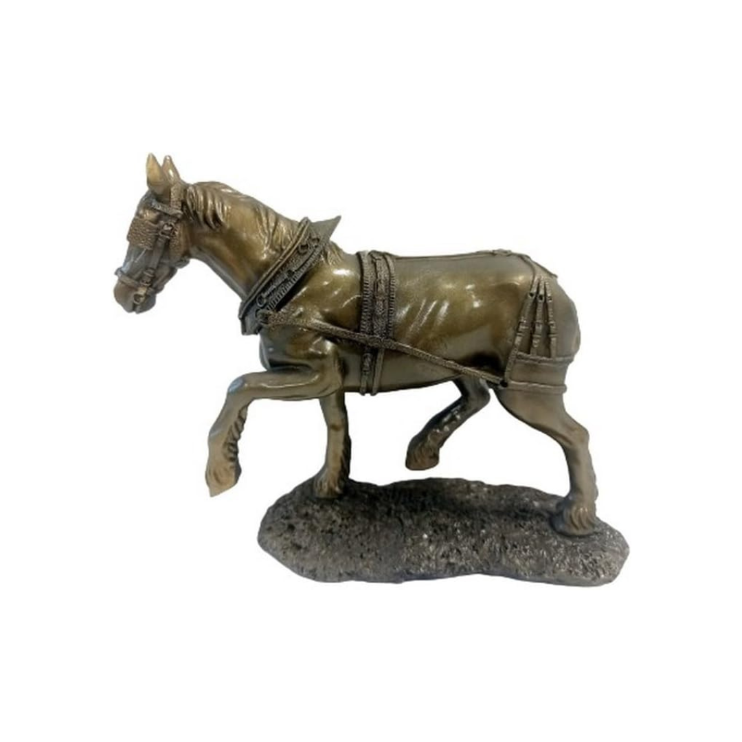 Statuette "Cheval de trait Clydesdale"