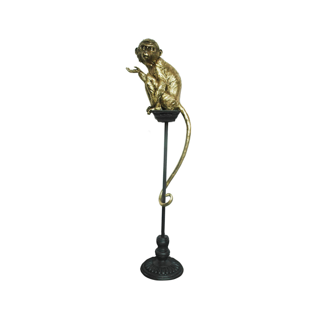 Sculpture "Singe Colonial Doré"