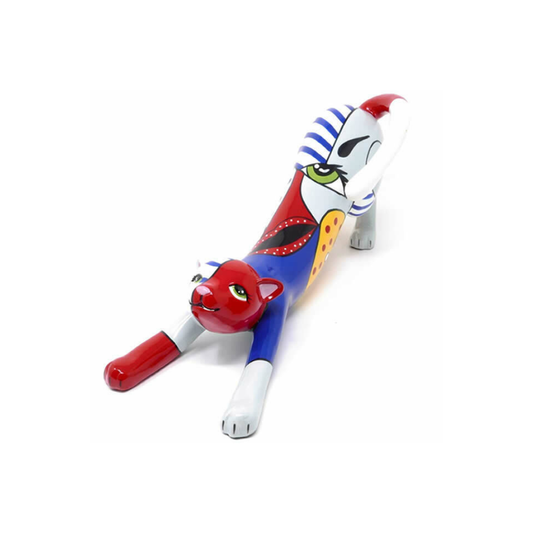 Statue "Chat Yoga Pop Art"