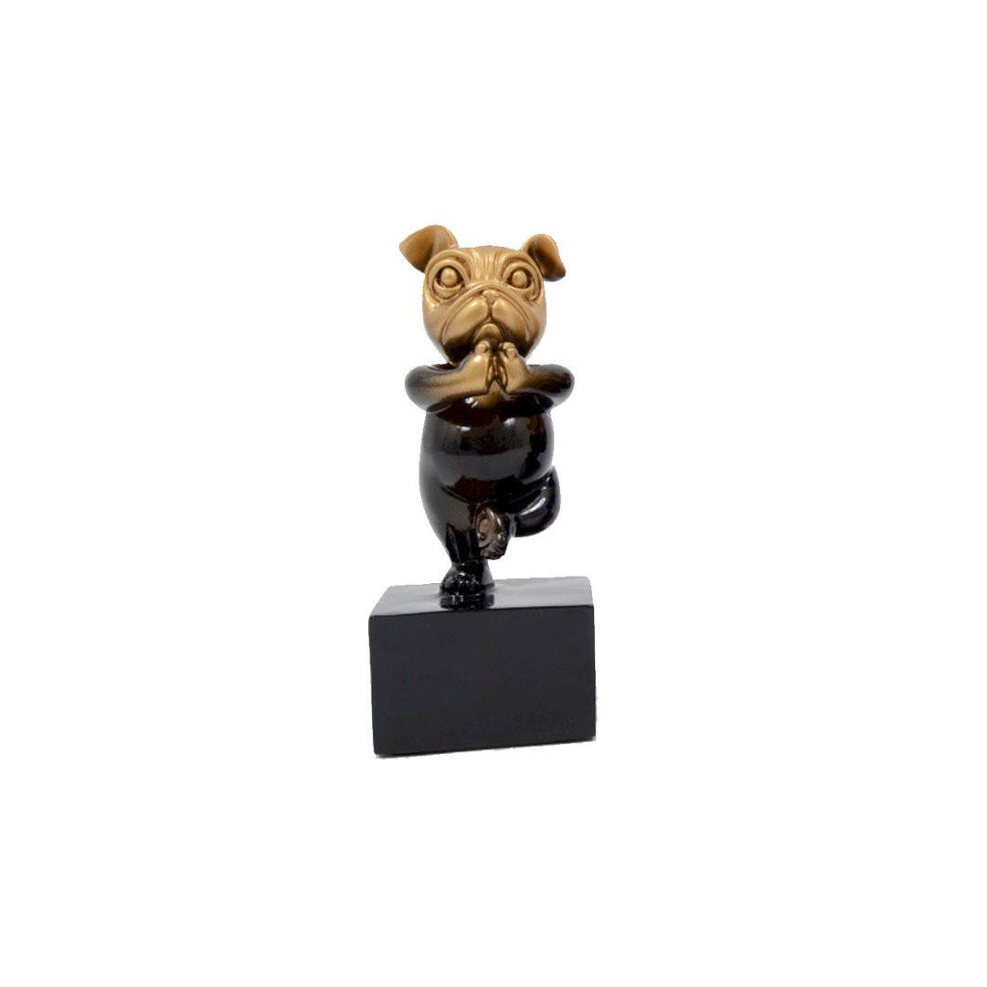 Statuette "Bouledogue Yoga"