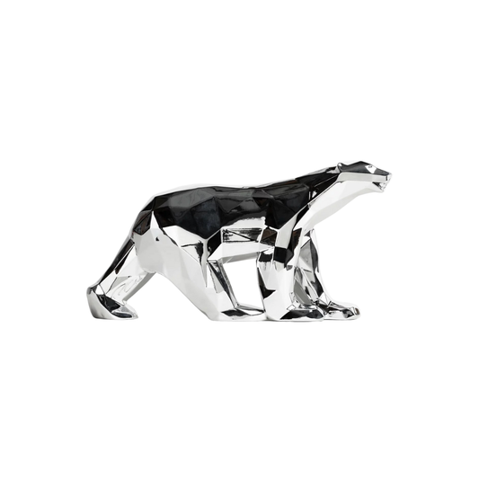 Sculpture “Ours Pompon Chromed”