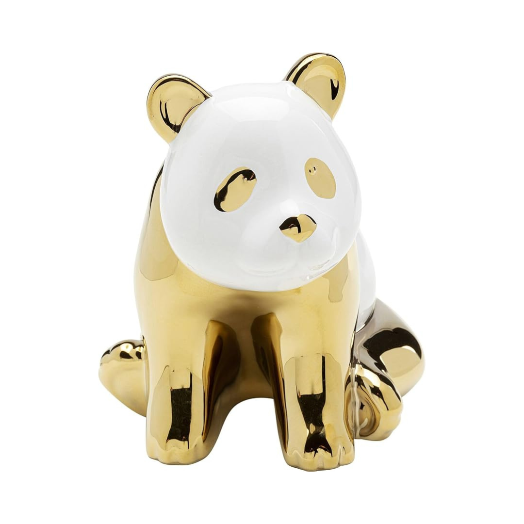 Sculpture "Panda Doré Assis"
