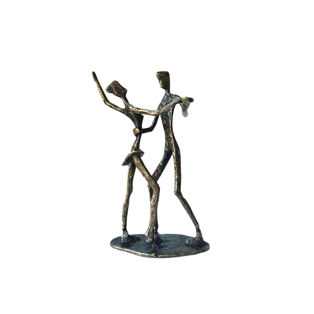 Sculpture "Couple de Danseurs" – Bronze Forgé