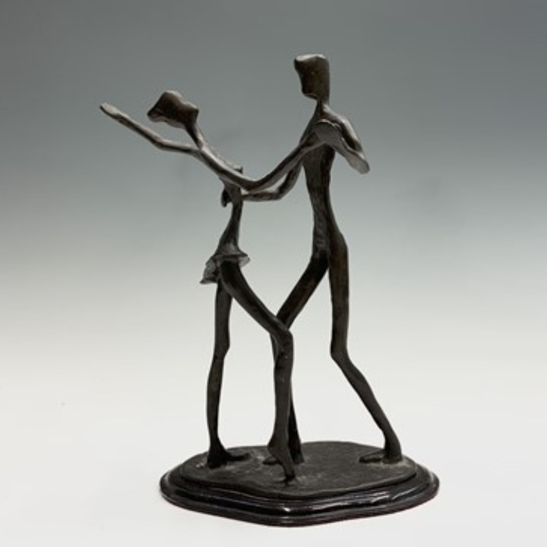 Sculpture "Couple de Danseurs" – Bronze Forgé