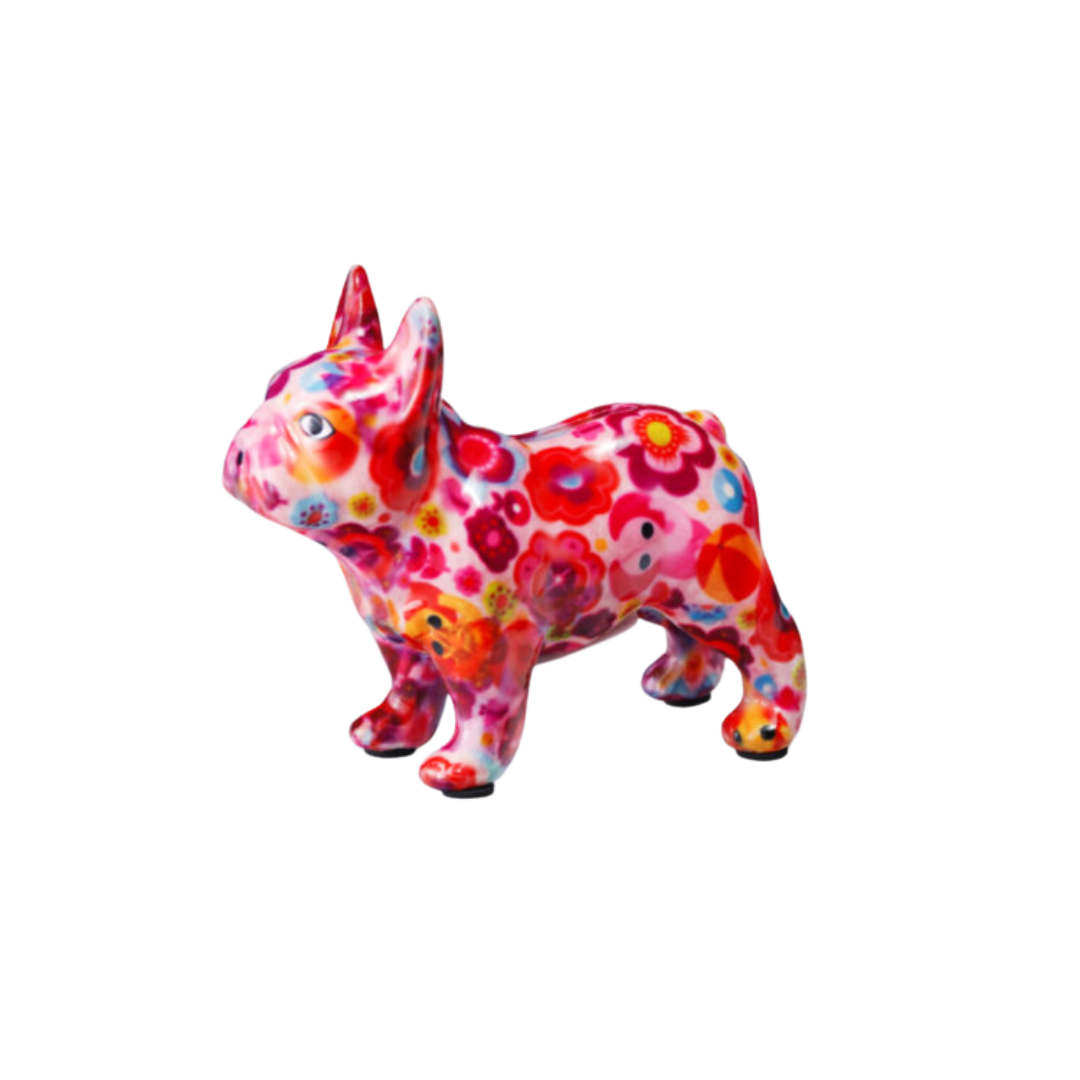 Tirelire "Bulldog Français Rose" (Petite Taille)