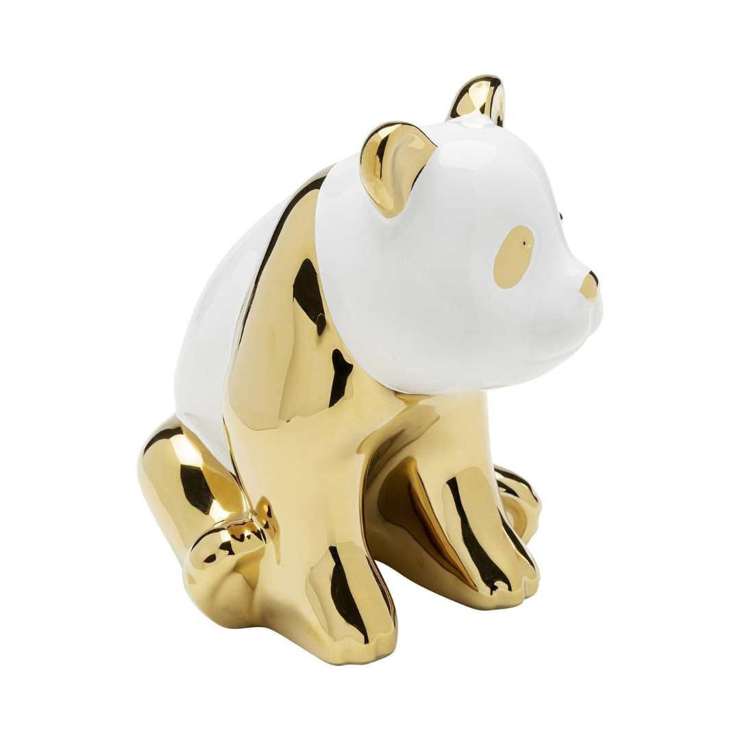Sculpture "Panda Doré Assis"