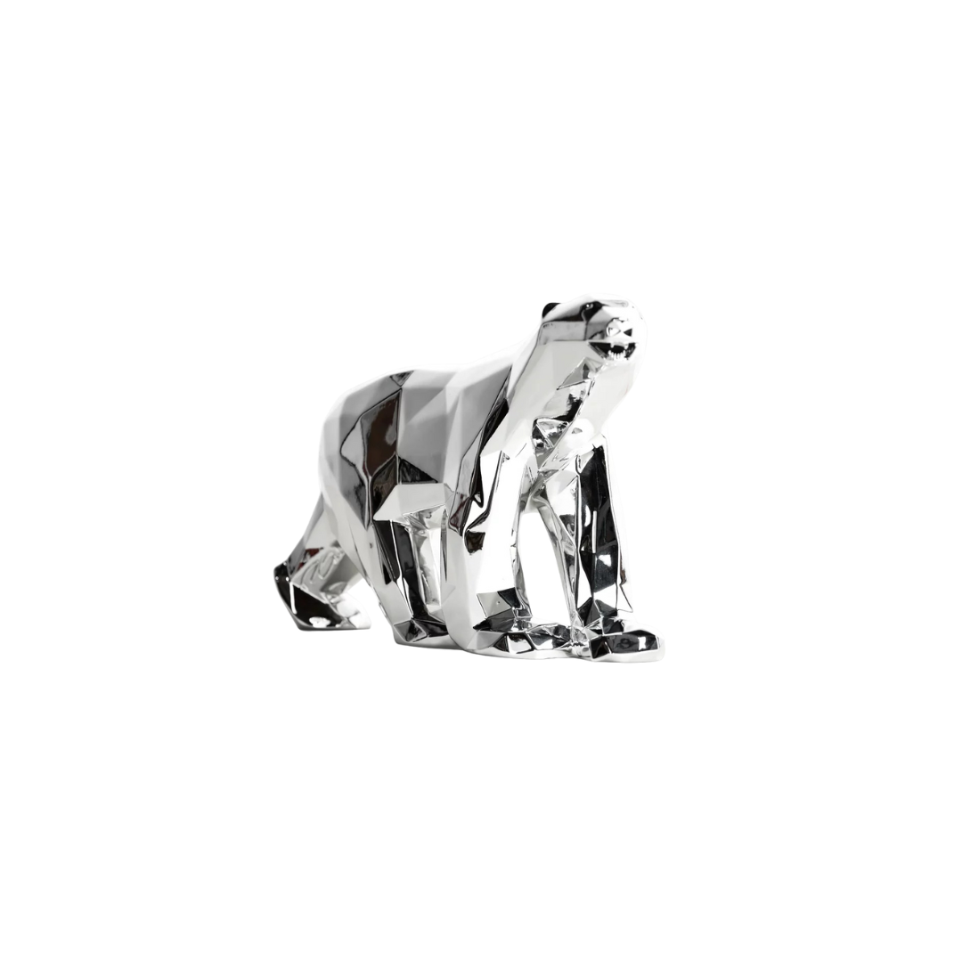 Sculpture “Ours Pompon Chromed”