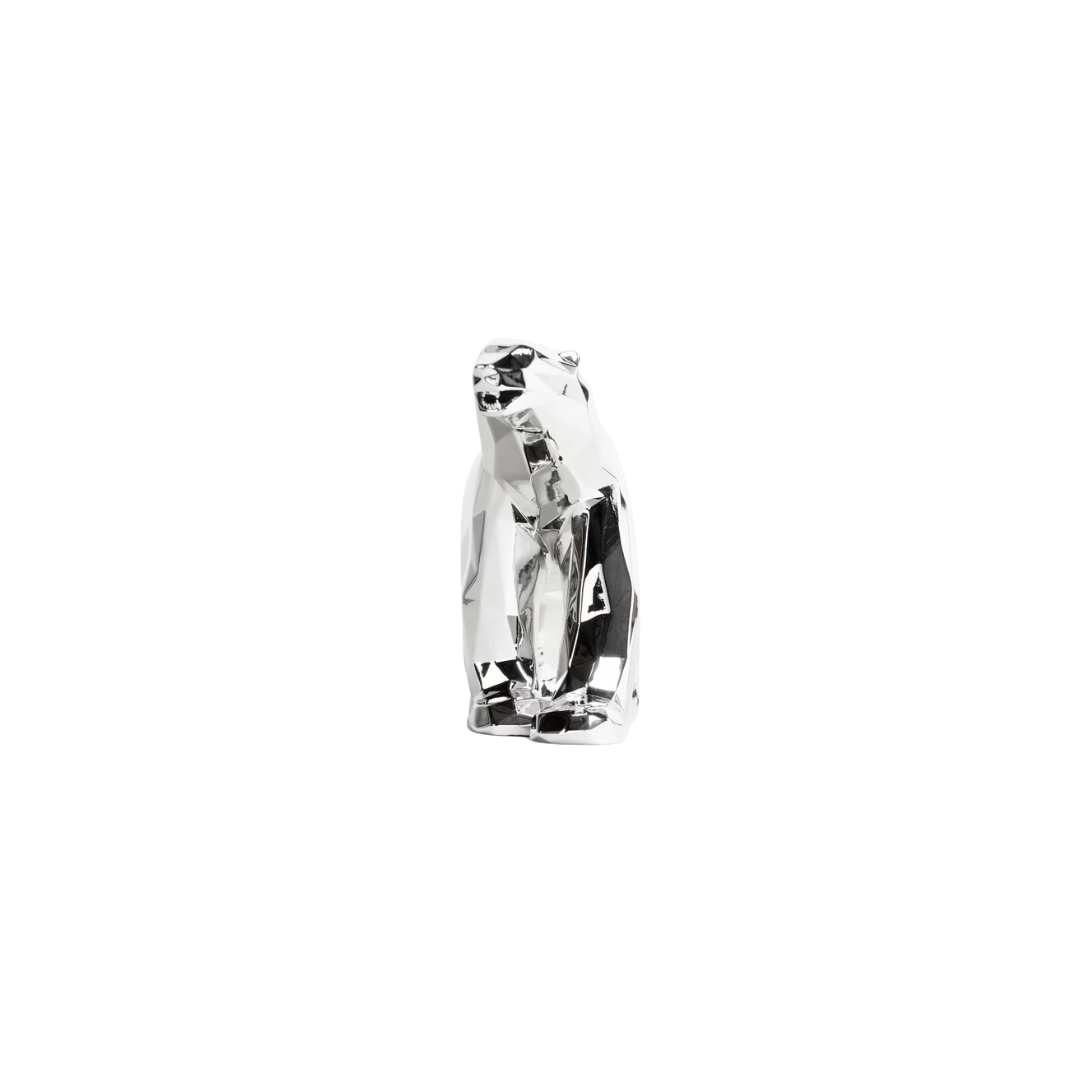 Sculpture “Ours Pompon Chromed”