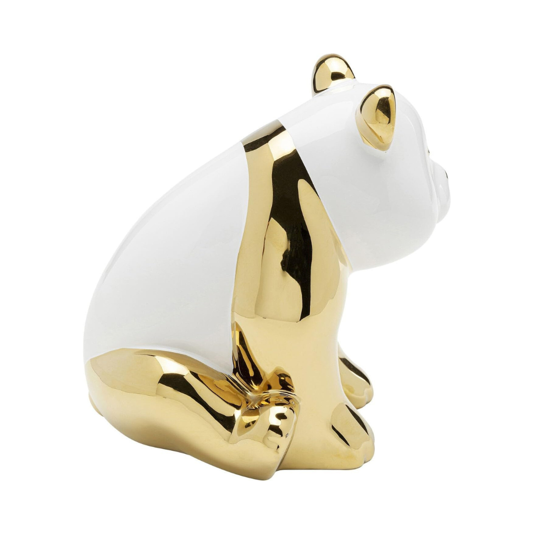 Sculpture "Panda Doré Assis"