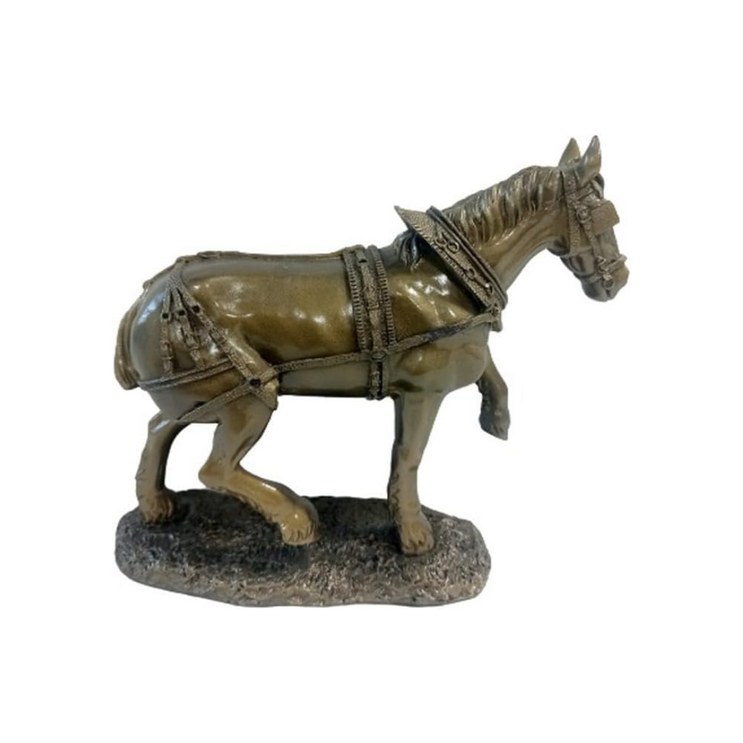 Statuette "Cheval de trait Clydesdale"