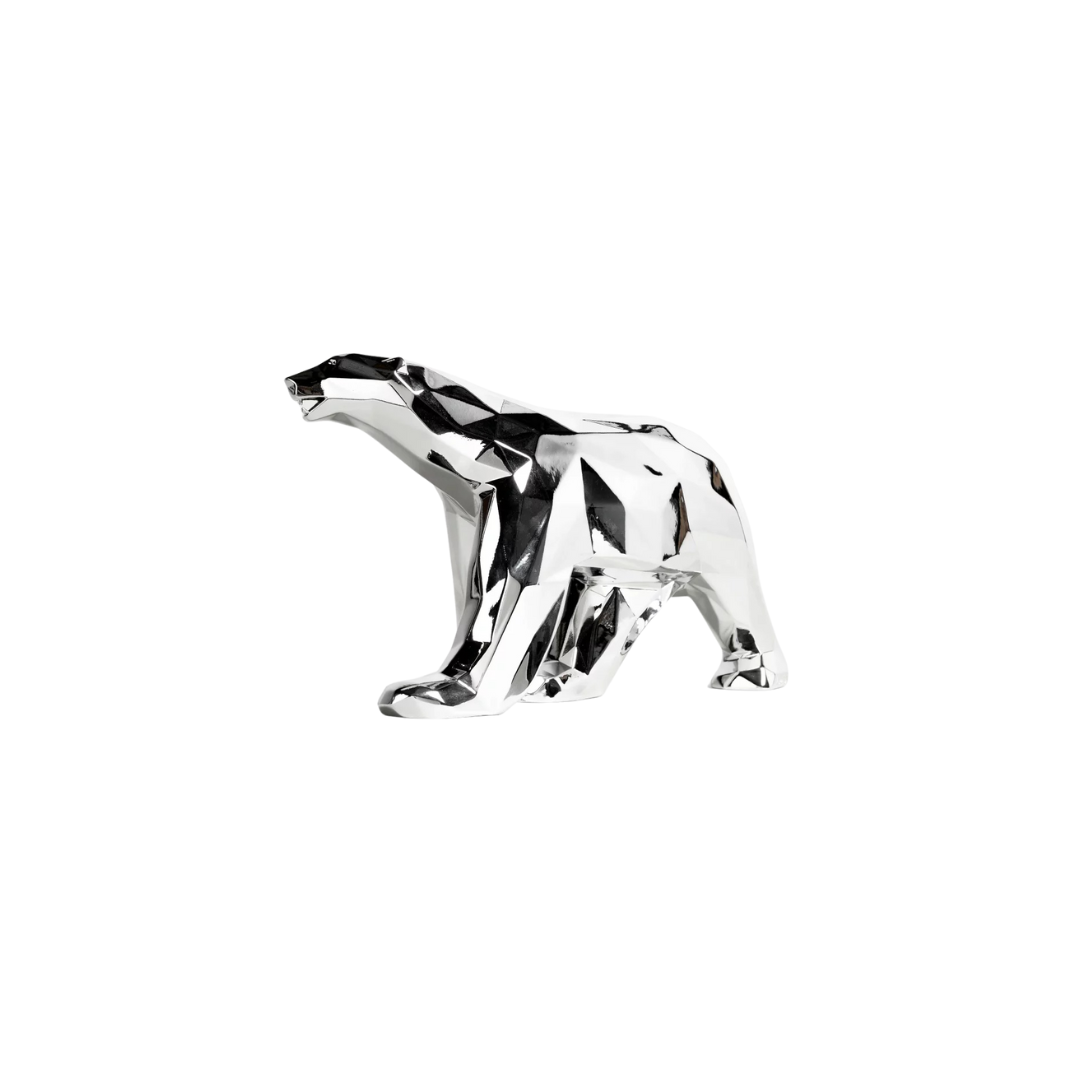 Sculpture “Ours Pompon Chromed”