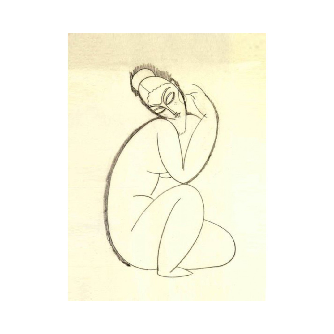 Statue “Nu féminin assis”