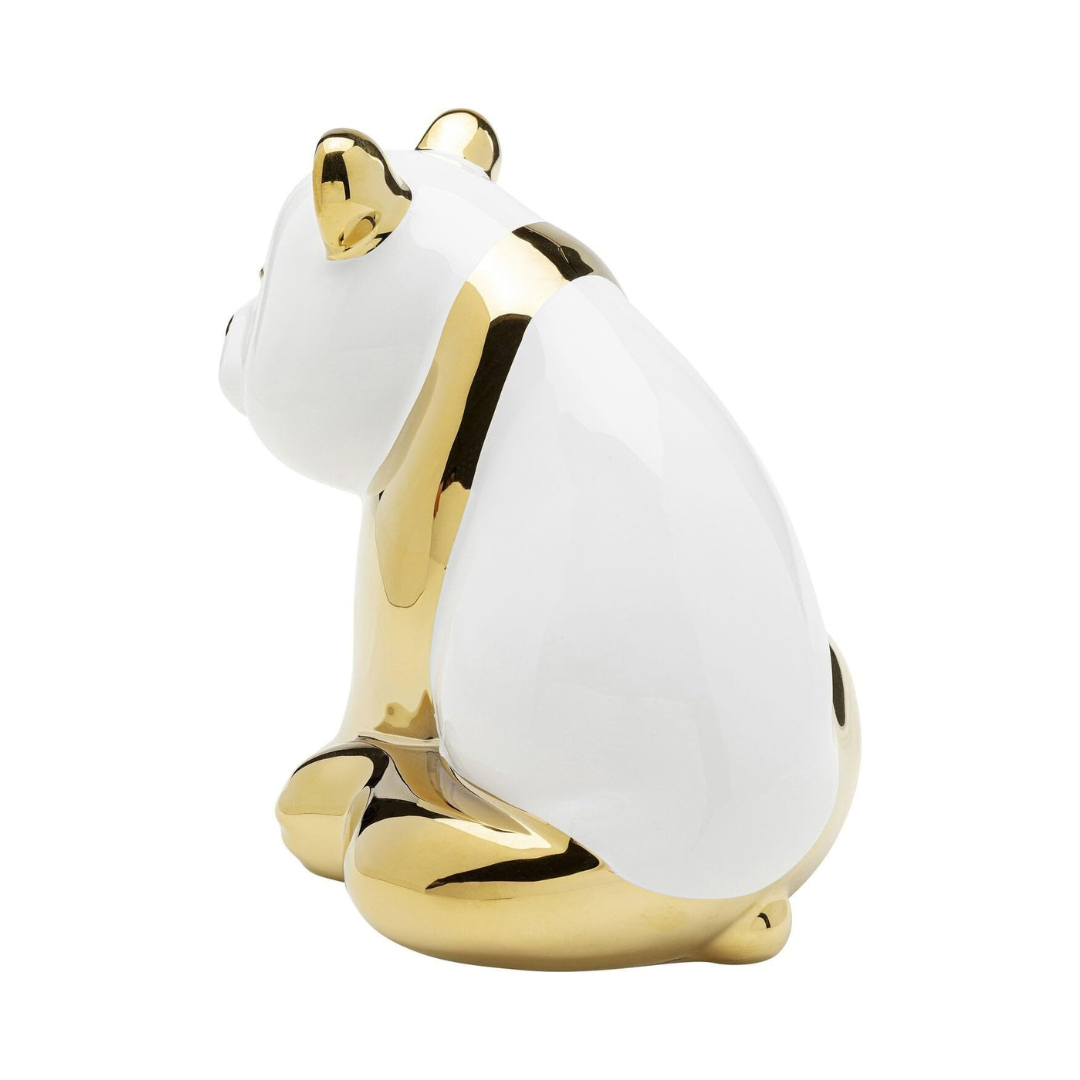 Sculpture "Panda Doré Assis"