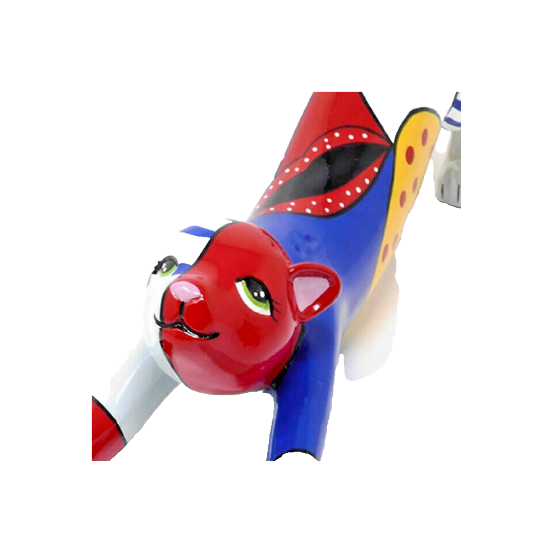 Statue "Chat Yoga Pop Art"