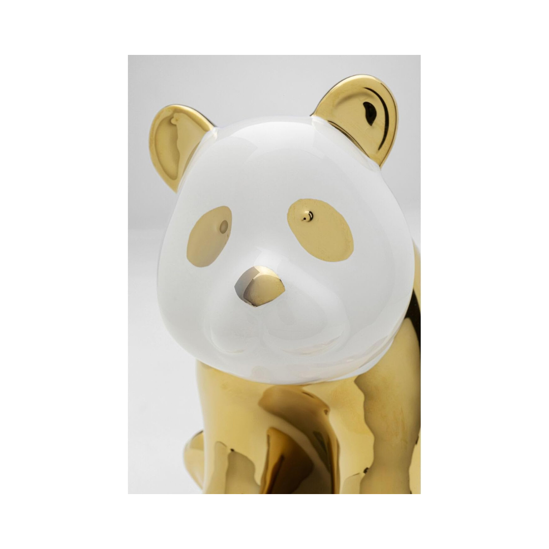 Sculpture "Panda Doré Assis"