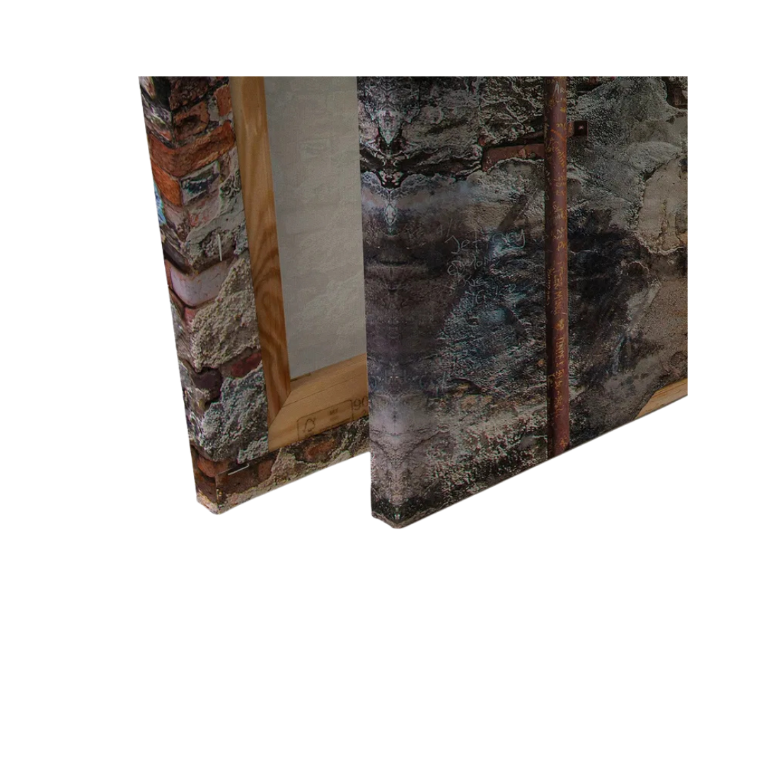 Tableau Plexiglas “Stone Wall with Mural and Swing”