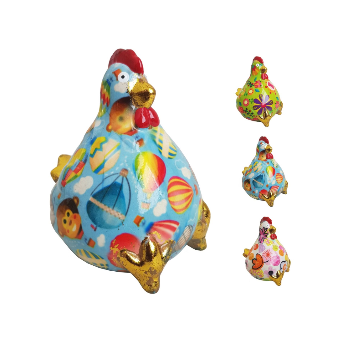 Tirelire "Poule Claire Montgolfière"