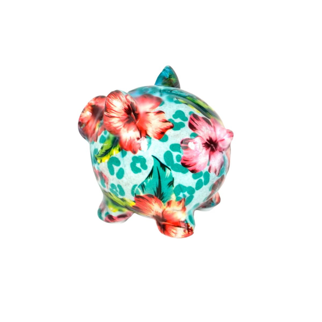 Tirelire "Rosie le Cochon Blue Flower"