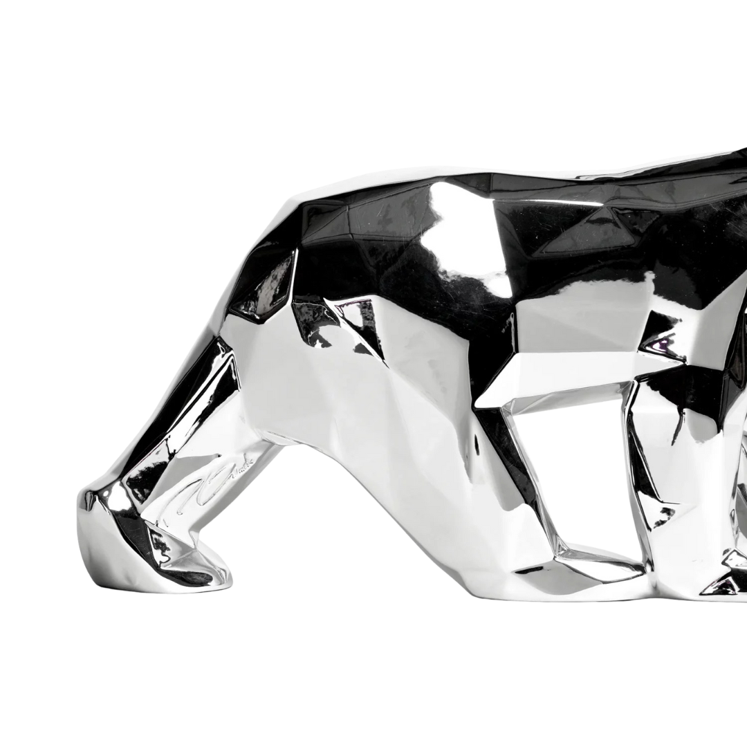Sculpture “Ours Pompon Chromed”