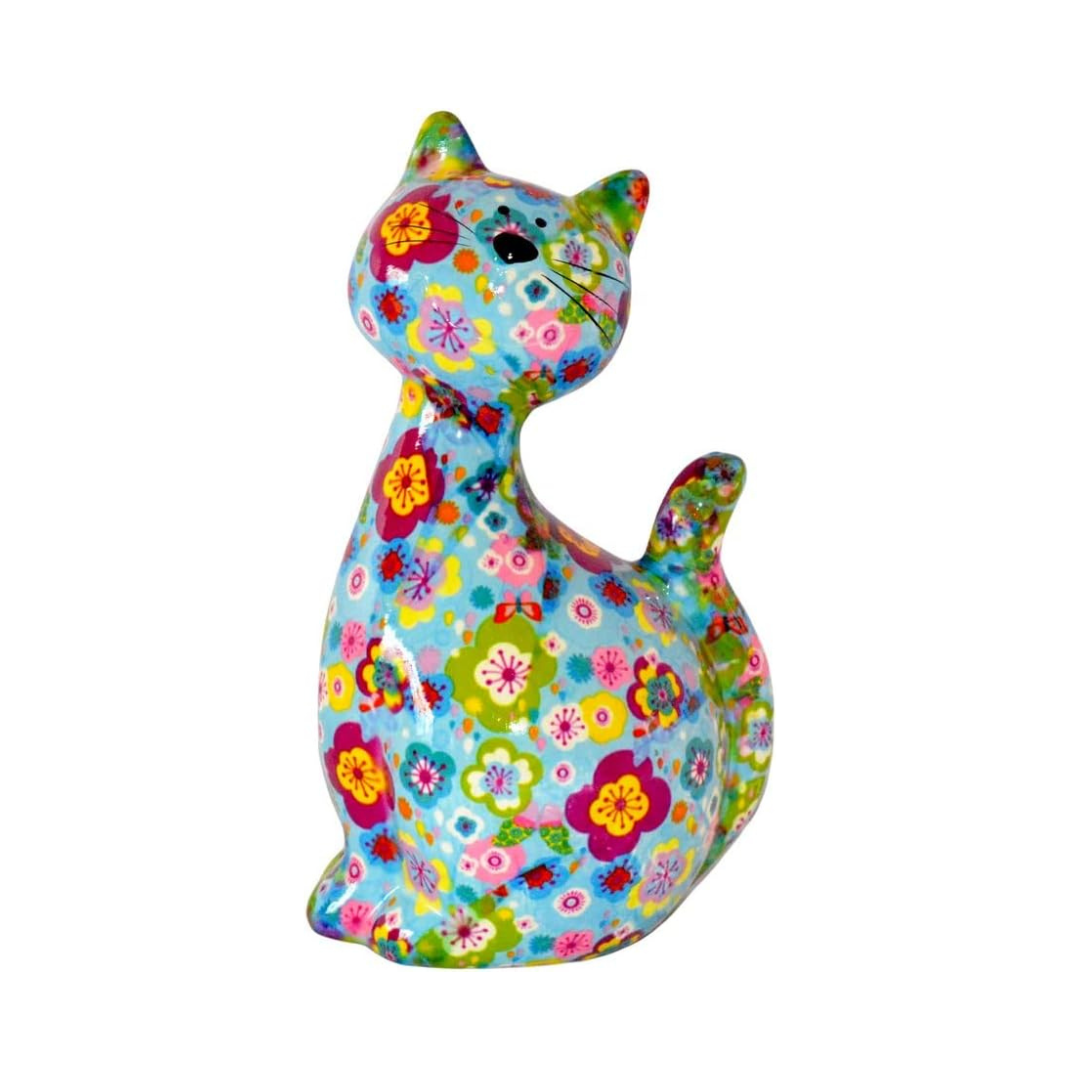 Tirelire "Chat Caramel Flower Bloom"