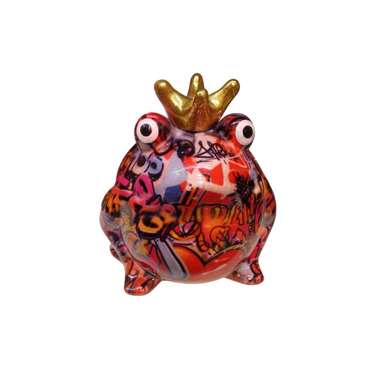 Tirelire "Grenouille Freddy" – Street Art Rouge