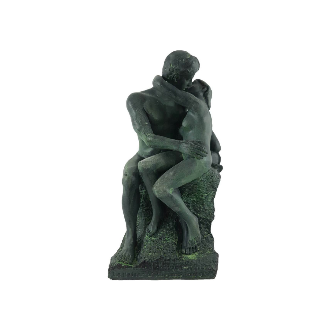 Sculpture “Le Baiser – Patine Bronze Vert”
