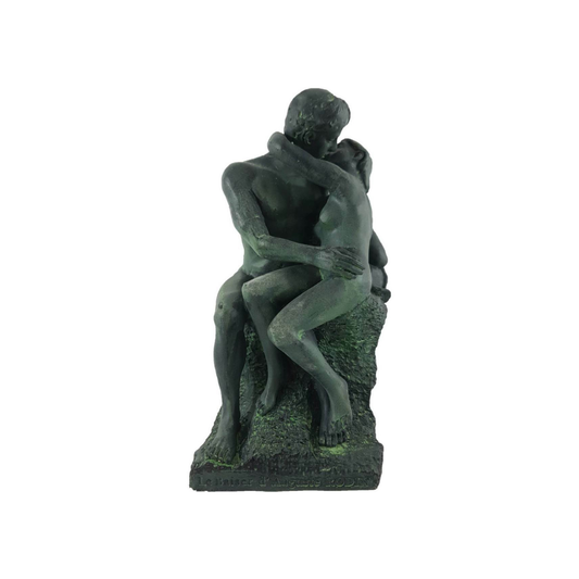 Sculpture “Le Baiser – Patine Bronze Vert”