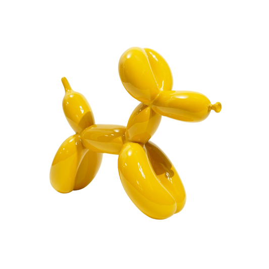 Statue Chien Ballon Jaune