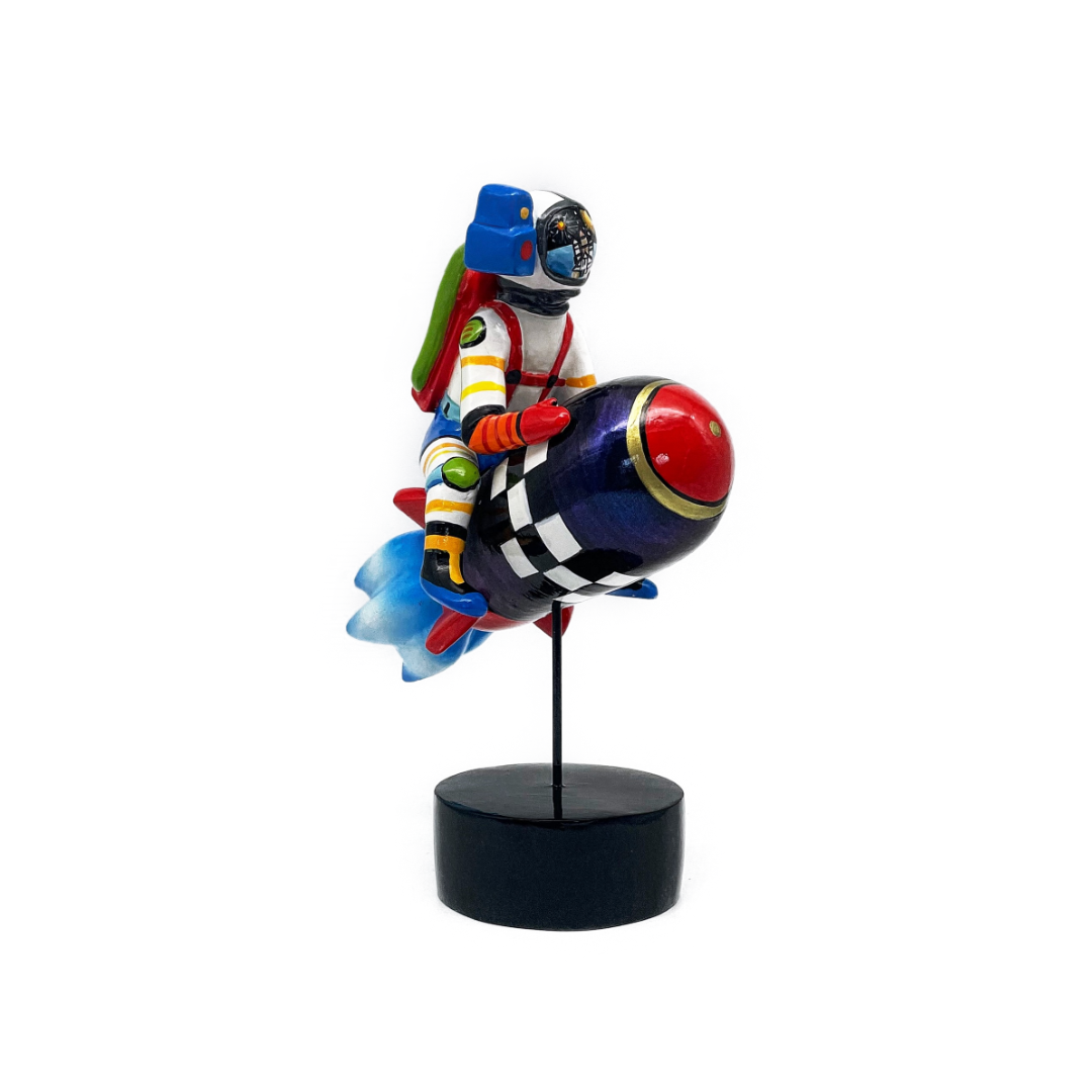 Sculpture “Rocket Man” – Bleu