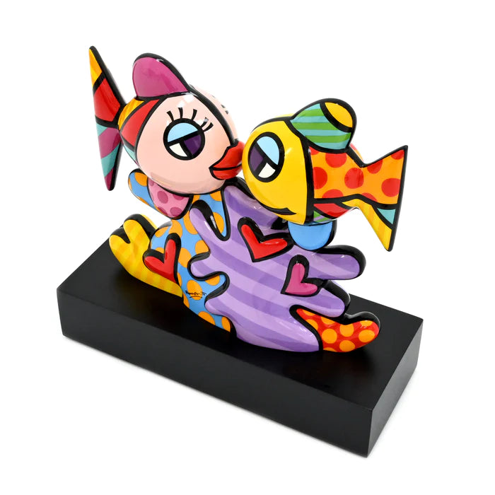 Statuette Poissons Romero Britto « Ocean Love »